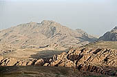 Petra - the mountainous massif where the ancient city is hidden in a deep canyon 